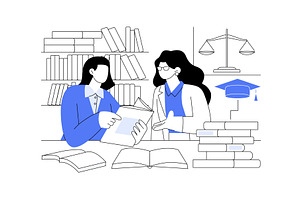 Legal practice isolated cartoon, an Education Illustration by Visual Generation