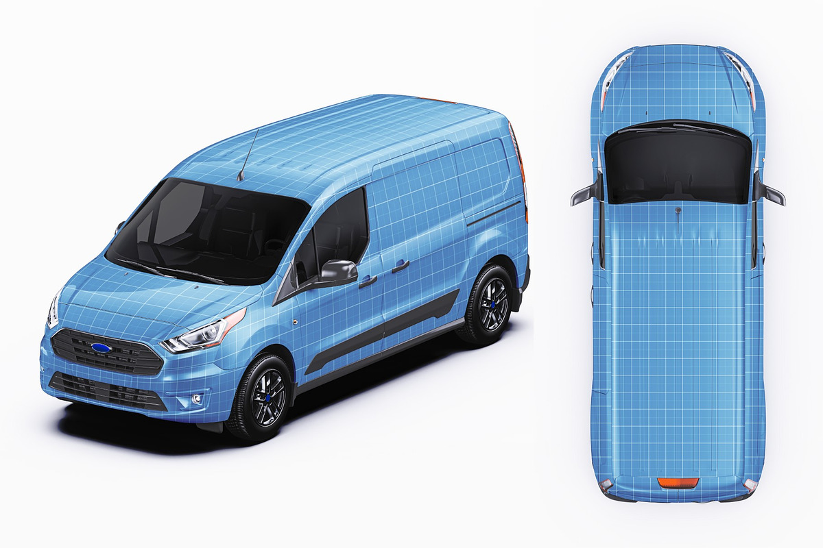 LWB Compact Cargo Van Mockup Set, a Product Mockup by Halal Graphic Studio (Photo 12 of 14)