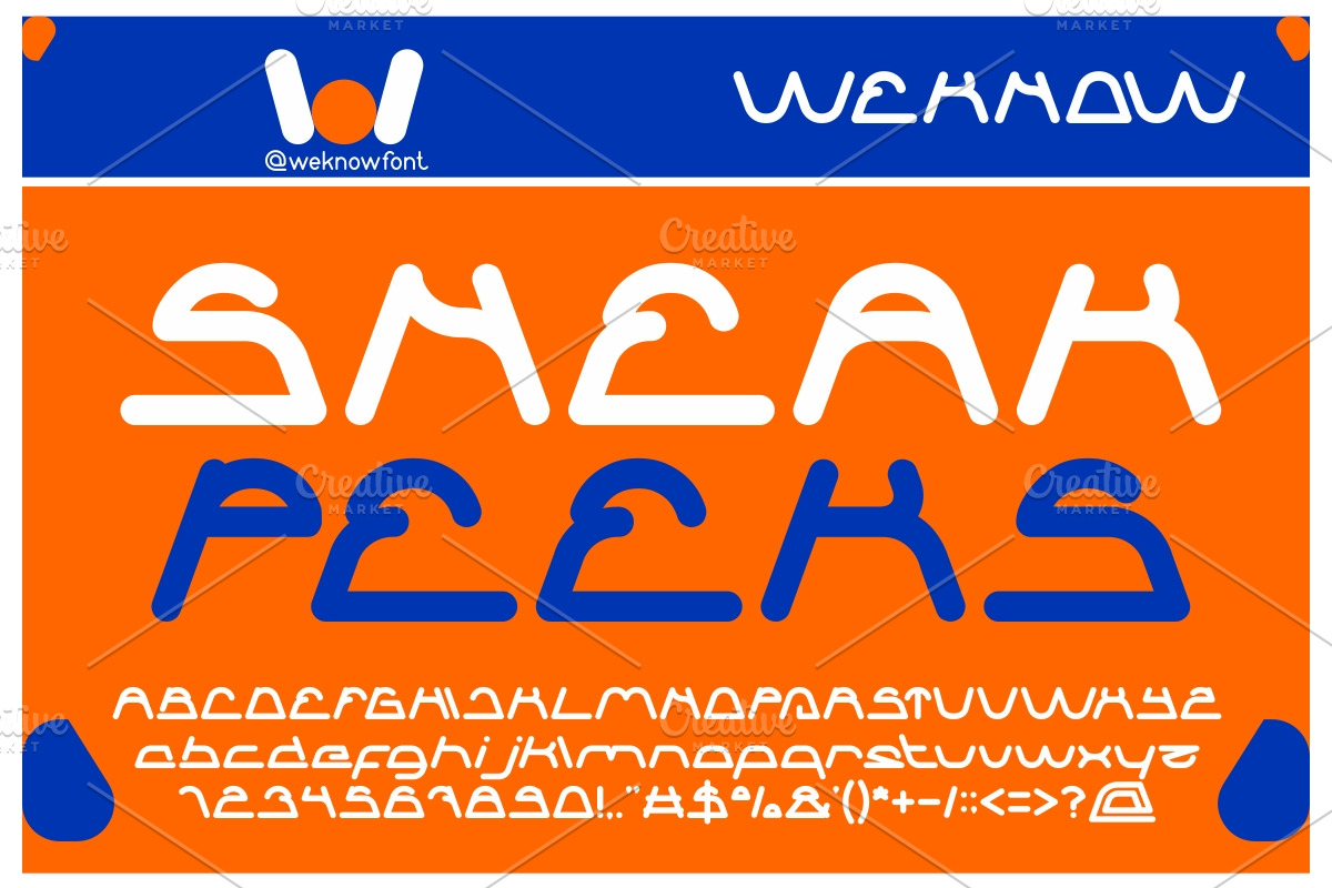 sneak peeks fonts, a Font by weknow (Photo 5 of 5)