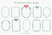 Christmas Watercolor Frames Cards, an Object Graphic by Solo Art Original (Thumbnail 2 of 12)