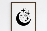50 Crescent Moon with Stars, an Empty State Illustration by Amazin_art (Thumbnail 8 of 47)