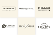 30 Minimal Typography Logo Templates, a Branding & Logo Template by PhotoMarket (Thumbnail 5 of 12)