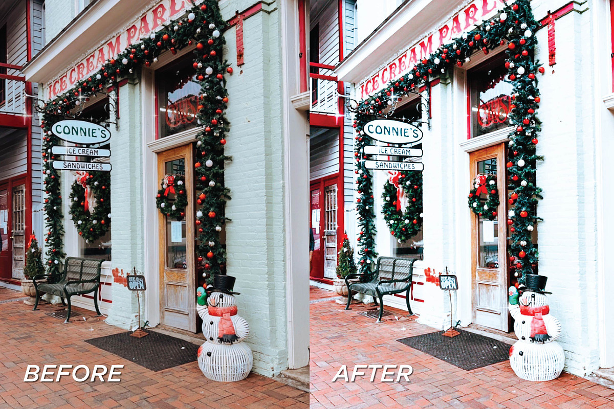 15 Christmas Lightroom Presets, LUTs, a Preset Add-On by TheWayfarerShoppe (Photo 3 of 9)
