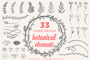 33 Hand Drawn Botanical Elements, an Object Graphic by Fathima's Studio (Thumbnail 1 of 2)