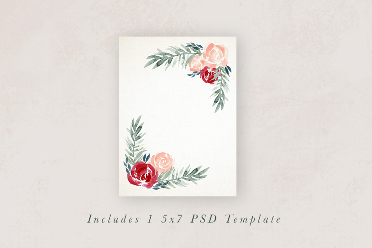 Romantic Florals 5x7 Invitation, an Invitation Template by Victoria Bilsborough (Photo 2 of 3)