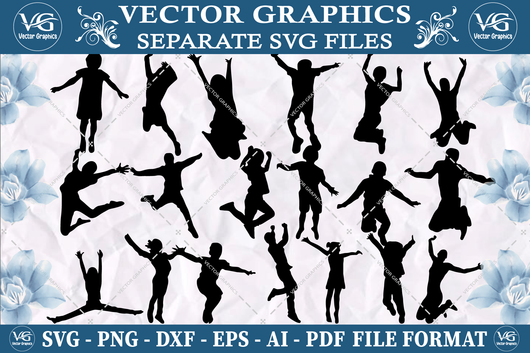 Kids Jump SVG vector design bundle file | Creative Market