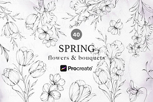 FineLine Floral Stamps for Procreate