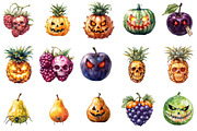 Halloween Fruit Mash-Up Clipart, an Illustration by DreamArtGraphic (Thumbnail 4 of 5)