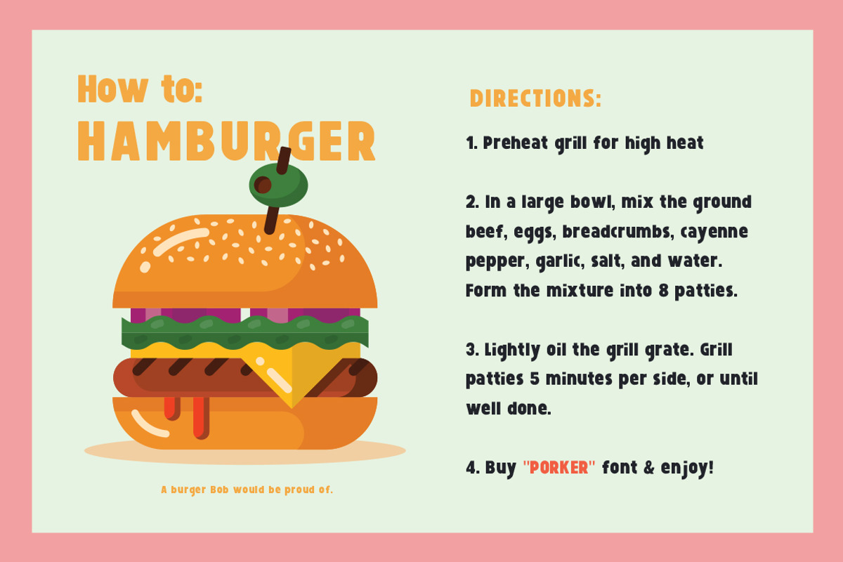 Porker Font (+ Bonus Pack) preview 3