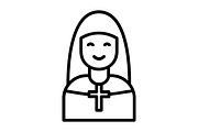 Nun Line Icon, an Icon by Pexelpy (Thumbnail 2 of 2)