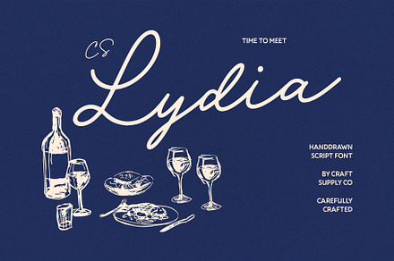 CS Lydia – Handwritten Script Font, a Script Font by Craft Supply Co.