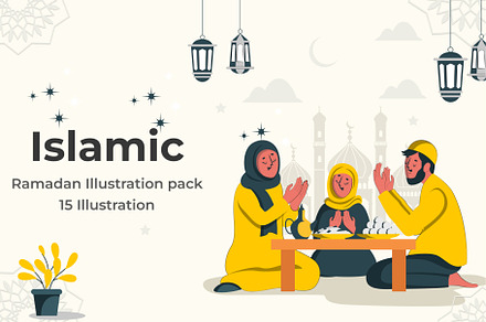 Ramadan and Iftar Illustration