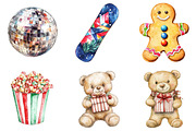 90s Retro Christmas Clipart, a Seasonal Illustration by CitraGraphics (Thumbnail 2 of 10)