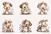 Whimsical Easter Dogs Clipart, an Illustration by CreationArt (Thumbnail 7 of 7)