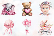 Pink Baby Girl Nursery Clipart, an Illustration by RobertsArt (Thumbnail 6 of 7)