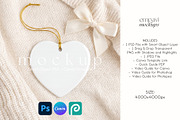 Heart Ornament Mockup, a Household Mockup by EmpaviMockups (Thumbnail 1 of 6)
