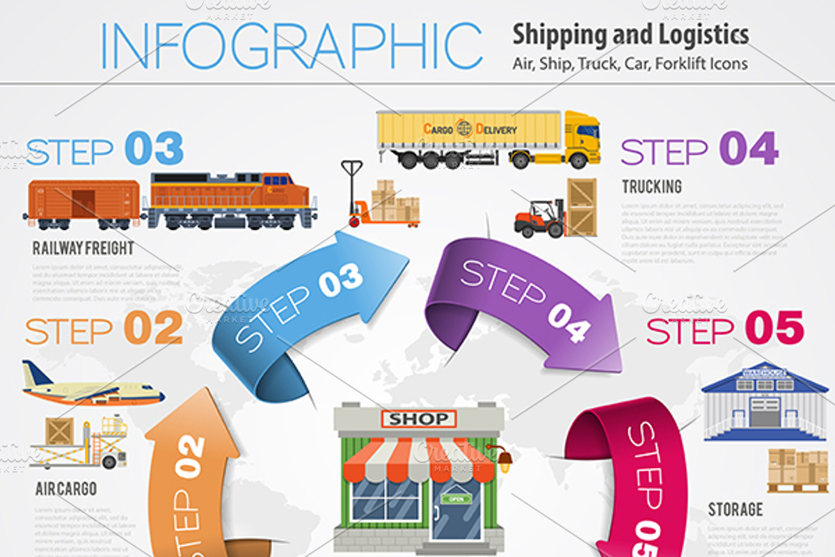 Freight Transport Infographics, a Technology Illustration by TAlex (Photo 3 of 6)