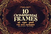10 Frames Vol.8 - Victorian Ornament, a Background Graphic by Cruzine (Thumbnail 1 of 8)