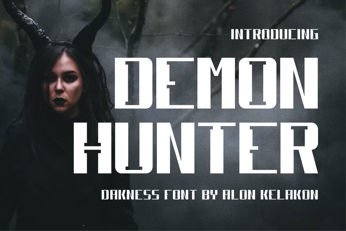 Demon Hunter, a Sans Serif Font by alon kelakon (Photo 1 of 6)