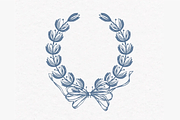 Blue Vintage Frame, an Illustration by Jordyn Grace Design (Thumbnail 1 of 2)