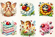 Spring Clipart, Ladybug Clipart, a Seasonal Illustration by DreamArtGraphic (Thumbnail 2 of 5)
