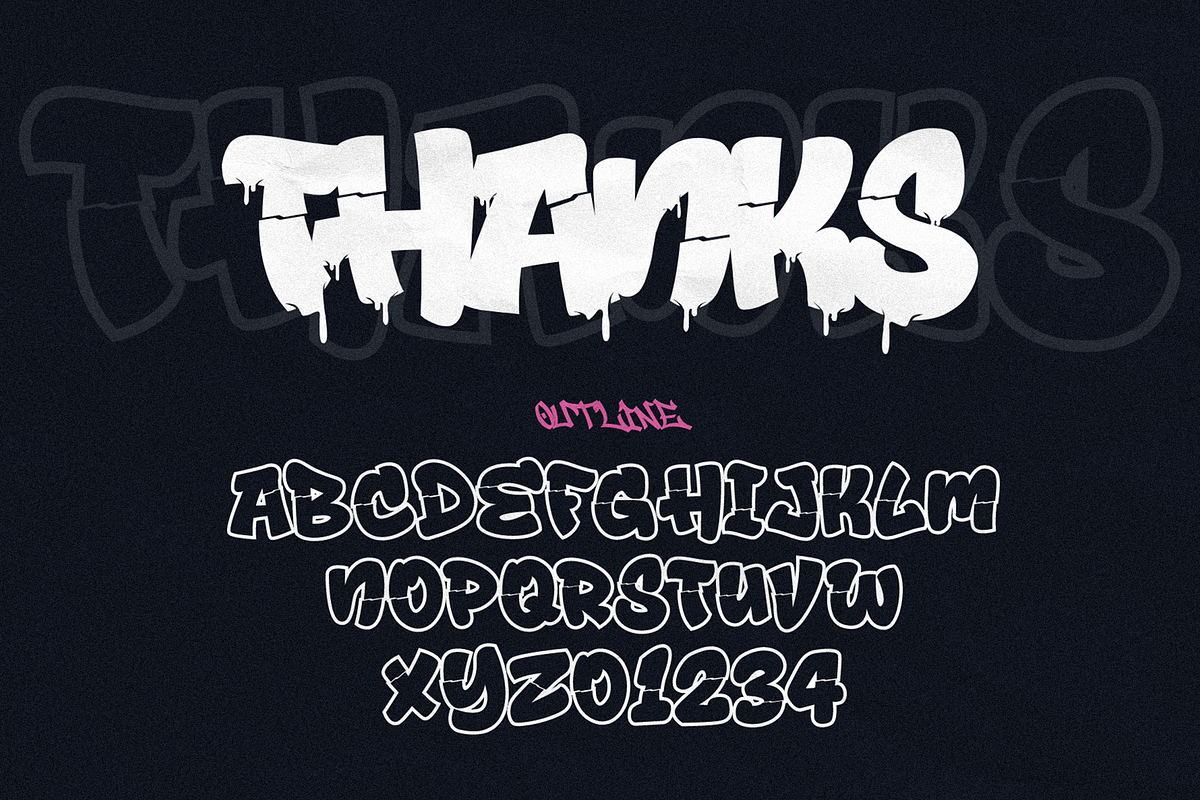 Drop Shade - Layered Melt Graffiti, a Font by figuree studio (Photo 10 of 10)