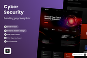 Scybee - Cyber Security Website, a Landing Page Template by SLAB! Design (Thumbnail 1 of 4)