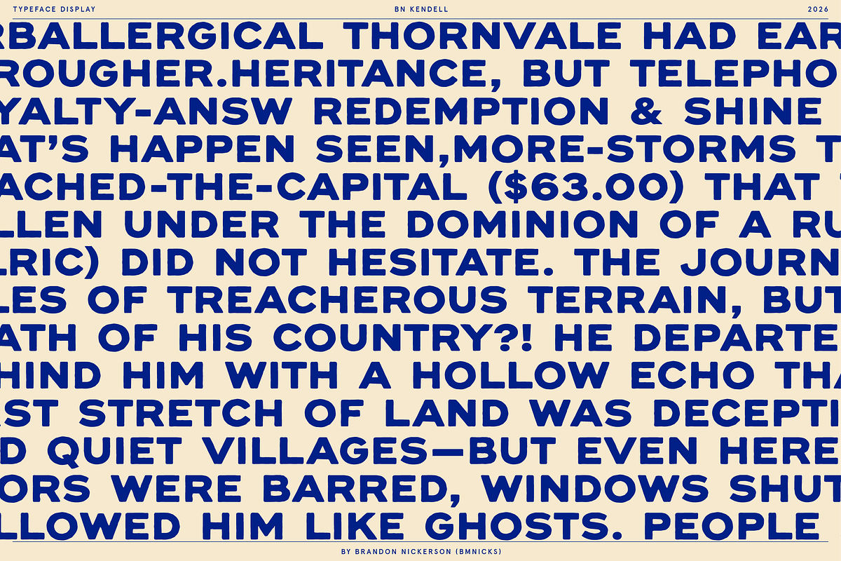BN Kendell + Extras, a Sans Serif Font by Bnick (Photo 8 of 12)