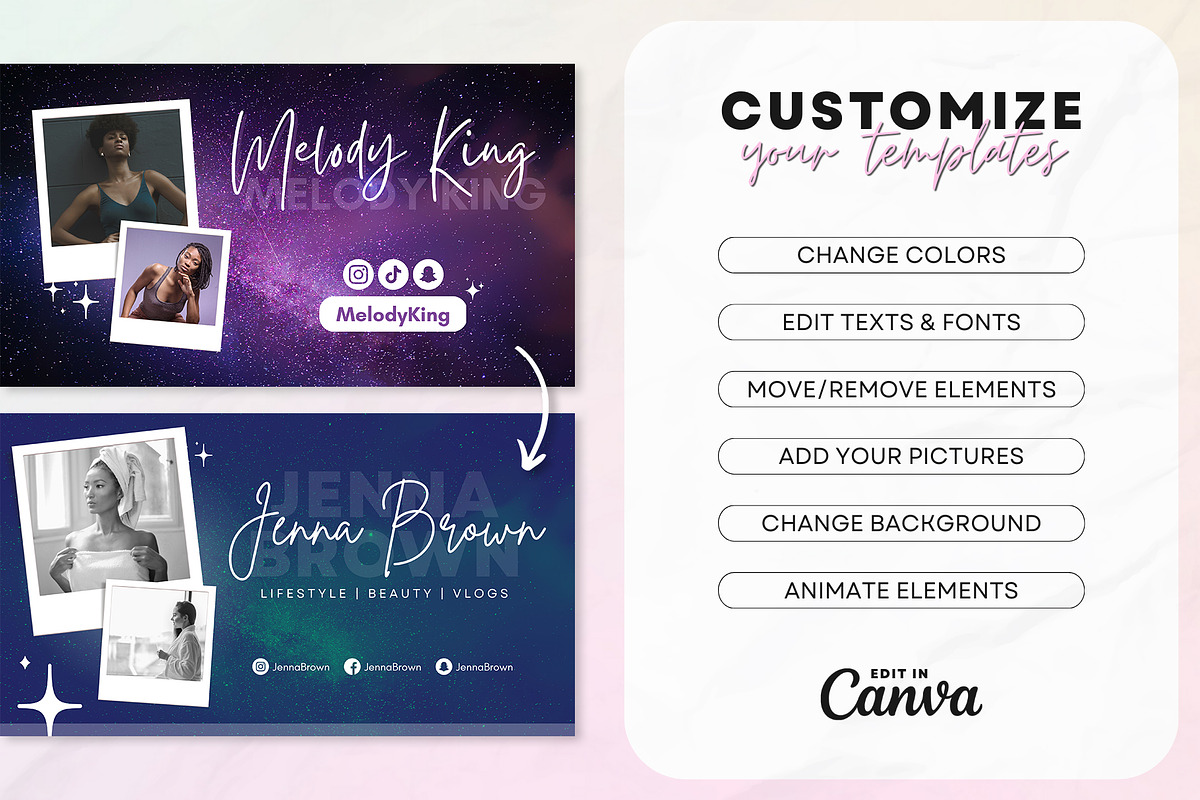 YouTube Channel Branding Kit | Canva, a Social Media Template by OniriqveDesigns (Photo 8 of 10)