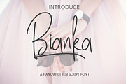 Bianka - Handwritten Font, a Script Font by Azcreative Studio (Thumbnail 1 of 8)