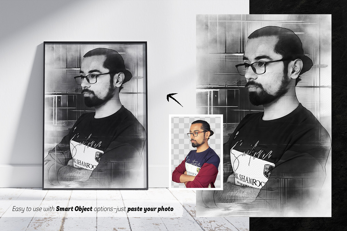 Painting Photo Effect Mockup, a Brushes & More by zahidhossainalif (Photo 3 of 9)