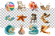Watercolor Fantasy Garden Clipart, a Seasonal Illustration by Daily.Designs (Thumbnail 3 of 3)