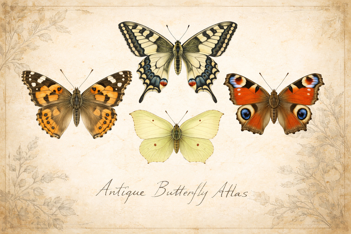 Antique Butterfly Atlas, an Illustration by Moonflora (Photo 1 of 7)