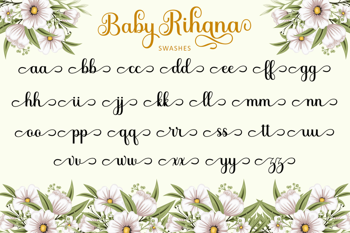 Baby Rihana, a Script Font by Strong.co (Photo 6 of 9)