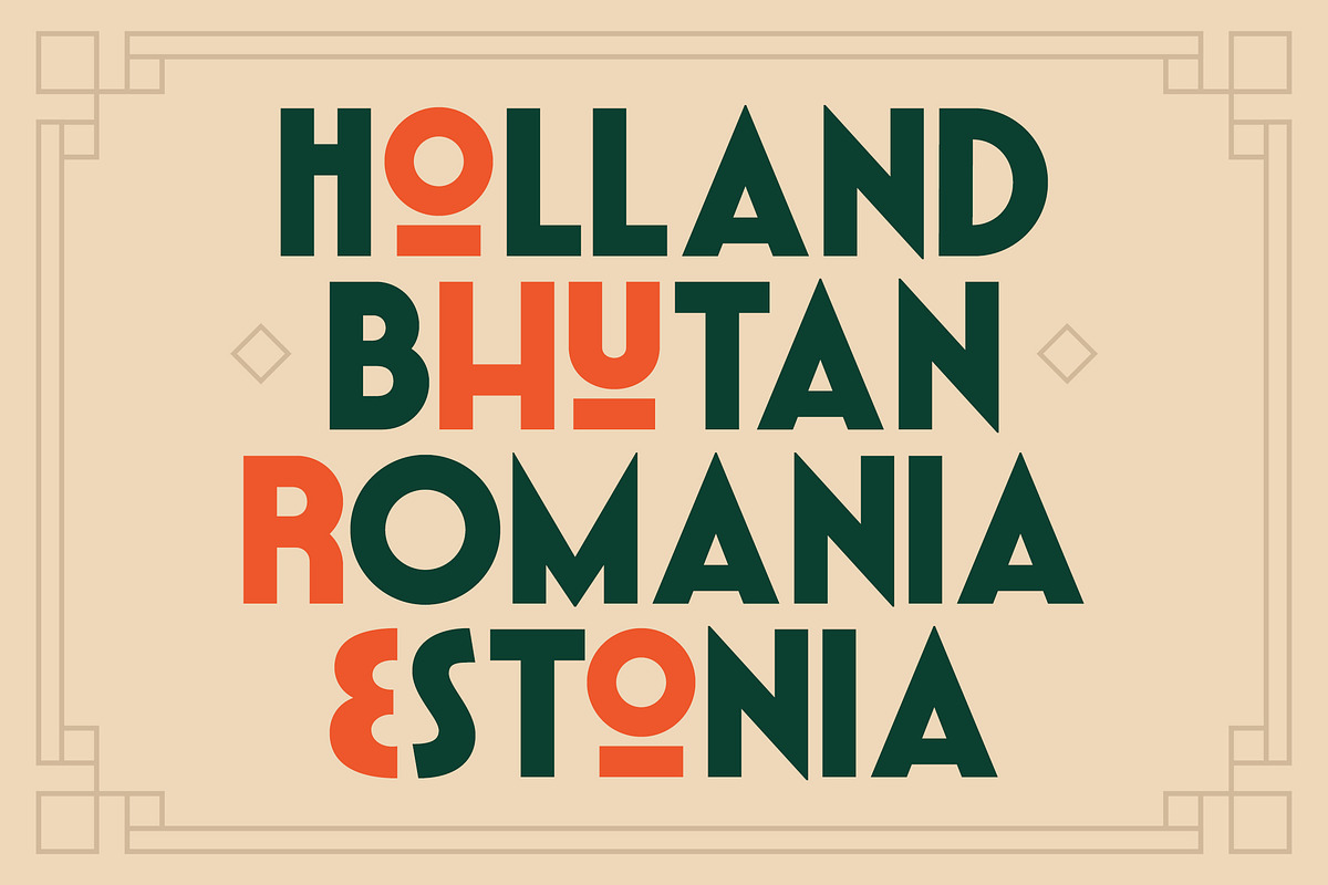 Mesathor – Modern Art Deco Font, a Sans Serif Font by Typia Nesia (Photo 4 of 12)