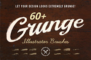 60+ Grunge Brushes for Illustrator, a Brush Add-On by Vecster (Thumbnail 1 of 6)