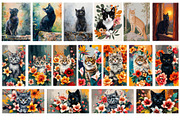 Cat Wall Art Prints Set, Cat Posters, an Animal Photo by Chipshpow Graphics (Thumbnail 2 of 7)