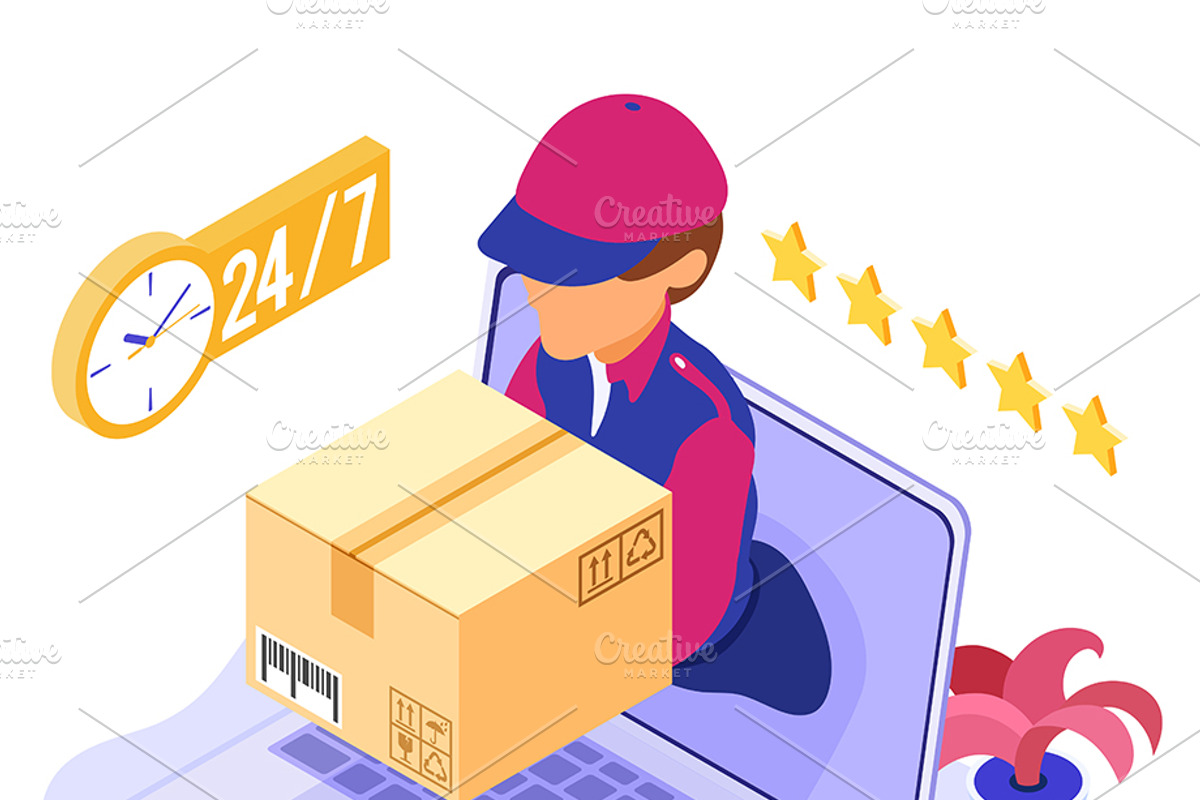 Online Internet Shopping Delivery, a Food Illustration by TAlex (Photo 3 of 6)