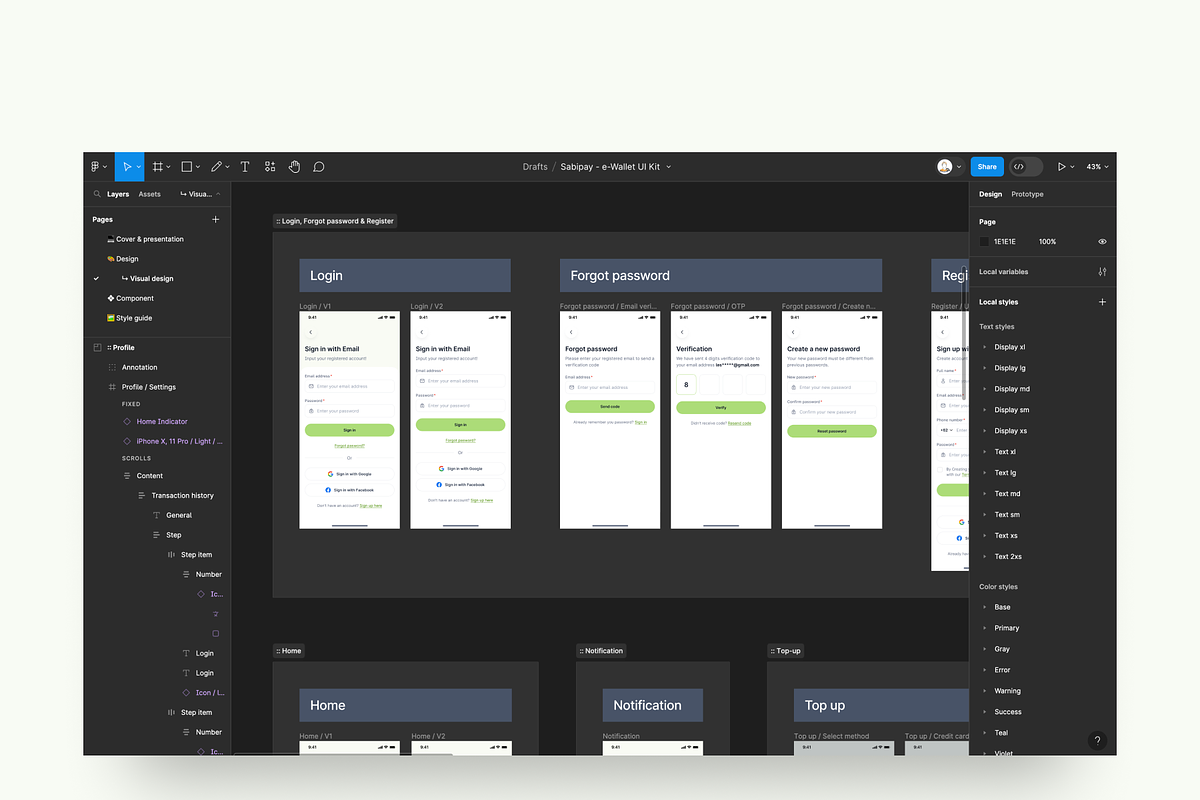 Sabipay - eWallet App UI Kit, an UI Kit Template by keffidesign (Photo 4 of 6)