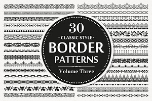 30 Vector Border Seamless Patterns