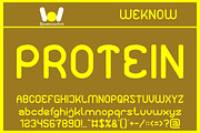 Protein font, a Sans Serif Font by weknow (Thumbnail 1 of 5)
