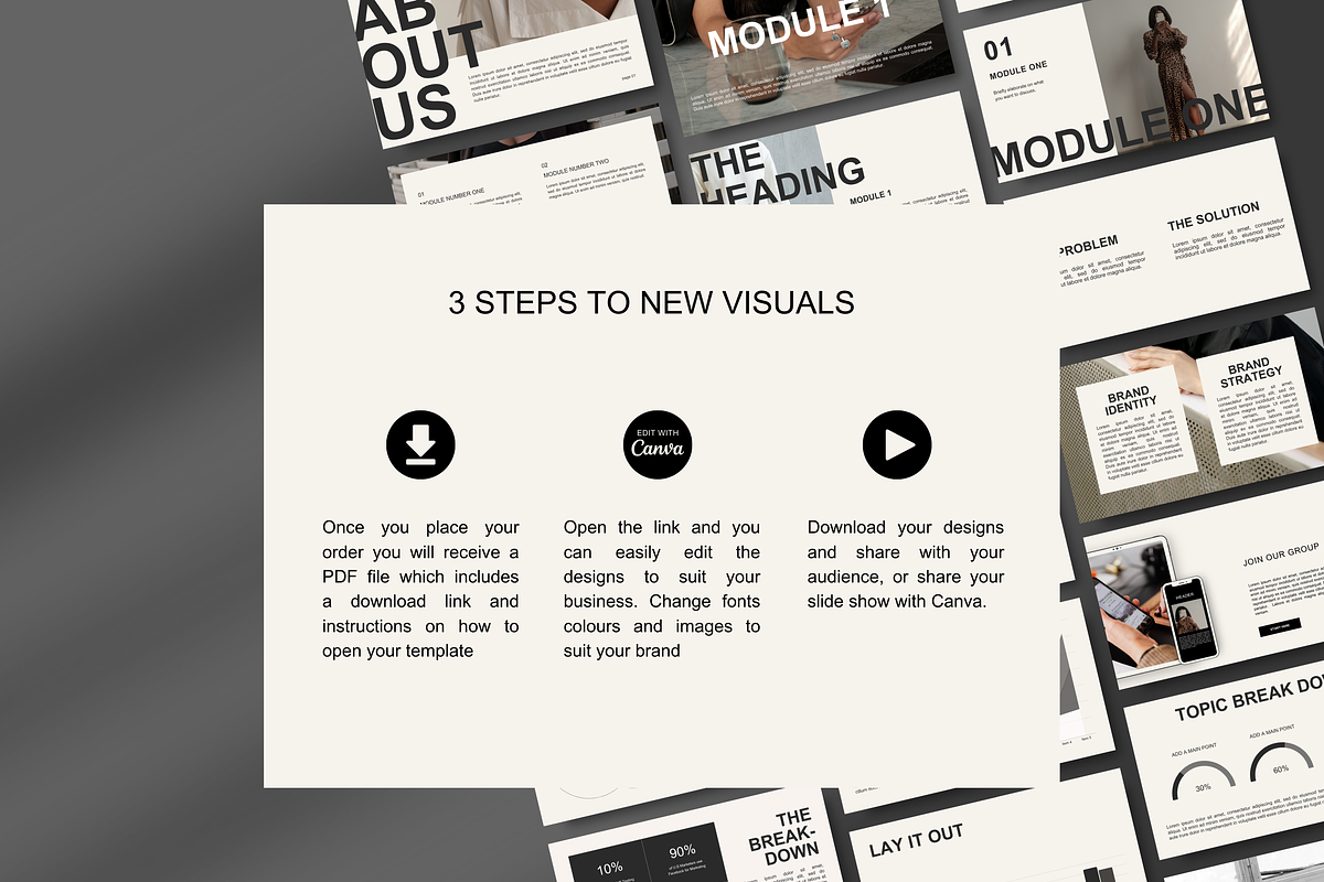 Canva: Bold Editorial Slide Deck, a Presentation Template by thebusinessoutfit (Photo 8 of 11)