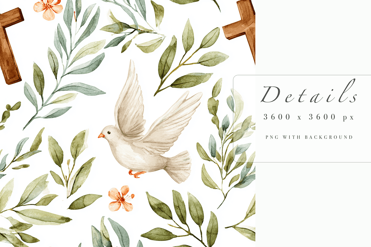 Christian Pattern Seamless, a Decorative Illustration by Pati Charm Studio (Photo 3 of 7)
