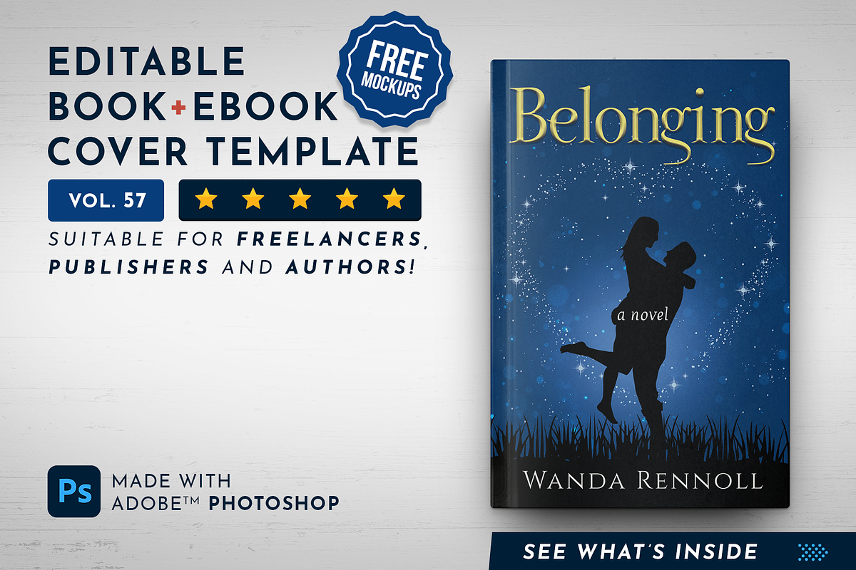 Book Cover Template 57, a Templates & Theme by Digital Goods (Photo 1 of 11)
