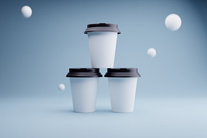 10 Bundle 3D Render Coffee Cup