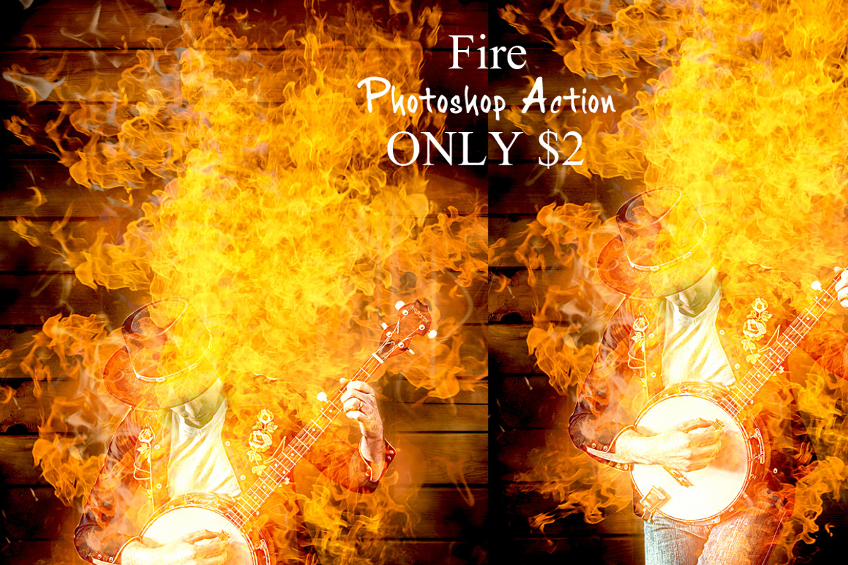 file Fire Photoshop Action, an Action Add-On by MRI STUDIO (Photo 1 of 2)