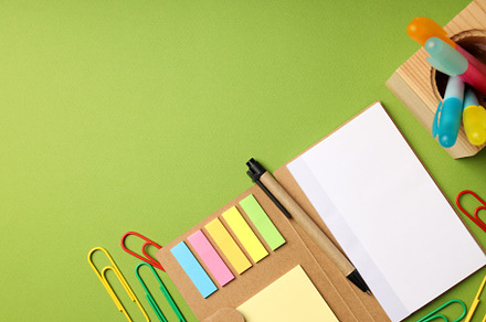 Concept of accessories for office or study, space for text, a Business Photo by AtlasStudio PRO