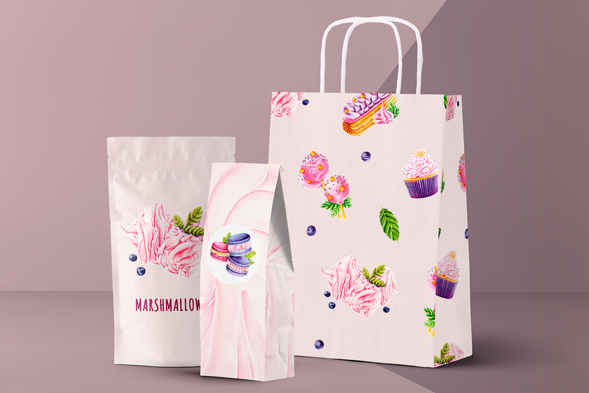 Sweet watercolor clipart (18 items), a Decorative Illustration by Integrity_store (Photo 5 of 7)