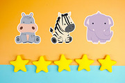 8 Cute Safari Animal Vector Set, an Animal Illustration by jongcreative (Thumbnail 3 of 4)