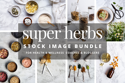 Herbs & Supplements Stock Image Set